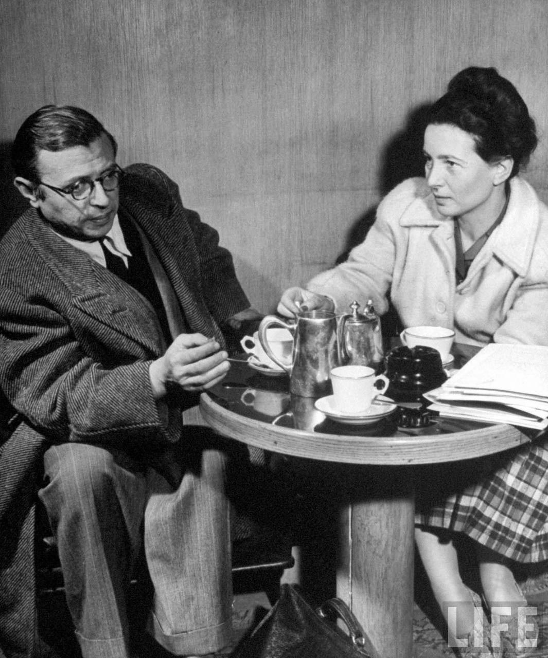 Jean-Paul Sartre och Simone de Beauvoir.