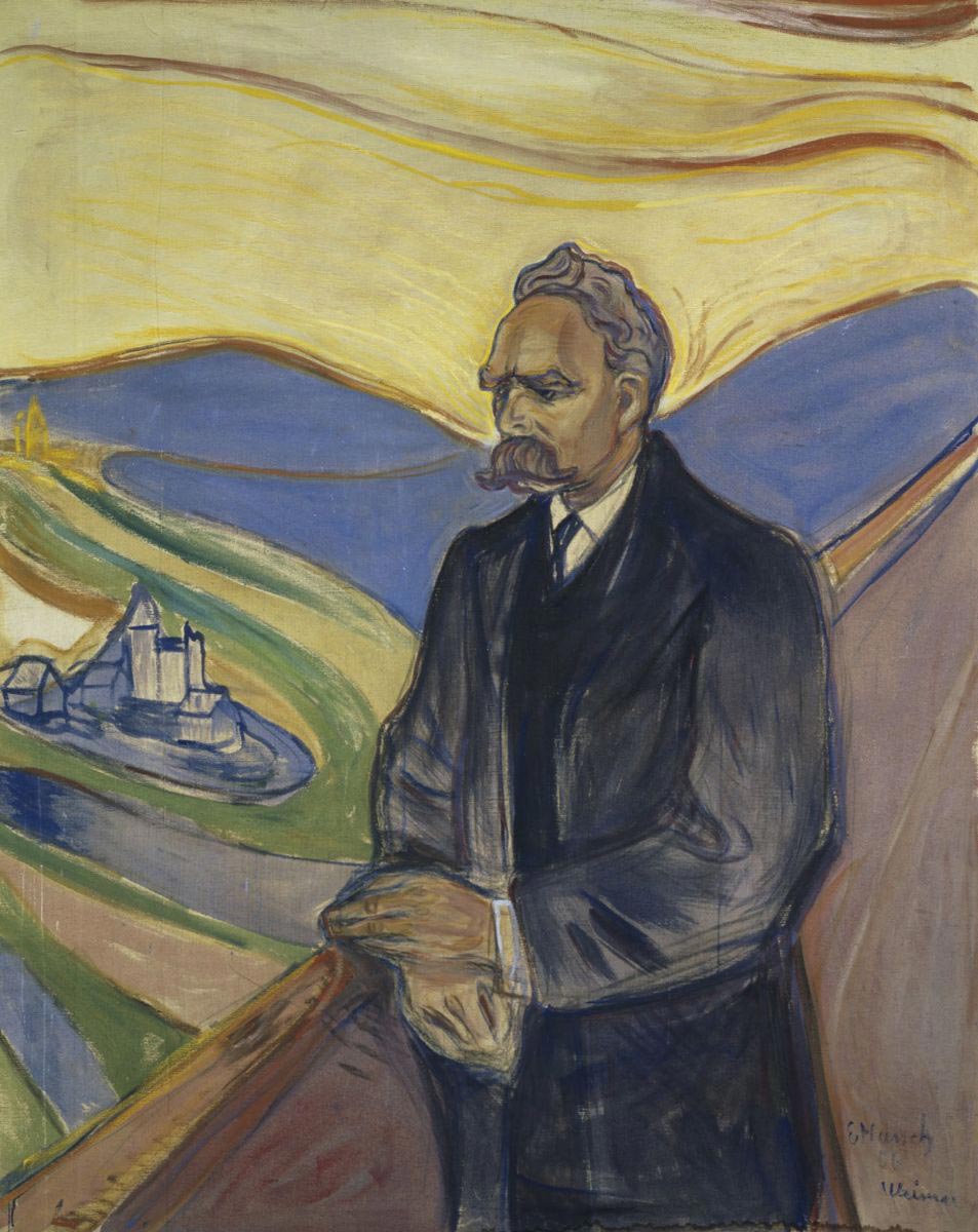 "Friedrich Nietzsche" målning av Edvard Munch, 1906
