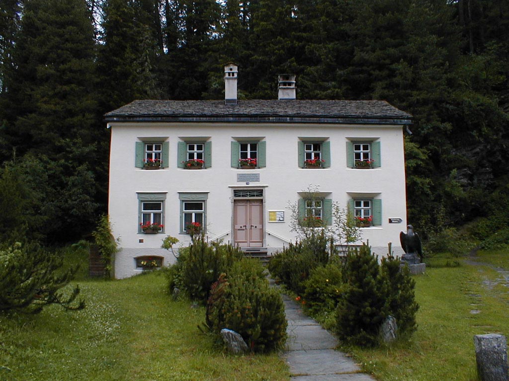 Nietzsches hus i Sils i de Schweiziska alperna.